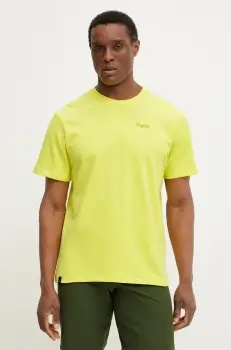 Haglofs tricou barbati, culoarea galben, neted, 607658 imagine