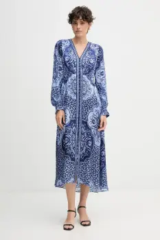 Hale BOB rochie culoarea bleumarin, midi, evazati, 57TL662A imagine