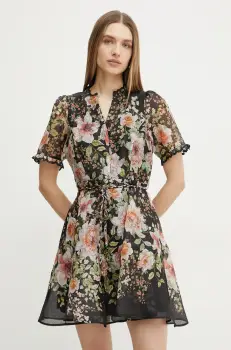 Hale BOB rochie de matase Haley culoarea negru, mini, evazati, 4YPR654A imagine