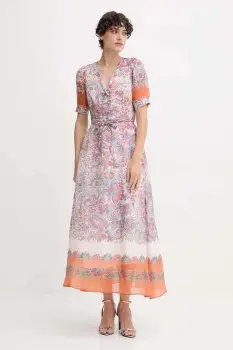 Hale BOB rochie din matase culoarea alb, maxi, evazati, 55AL612M imagine