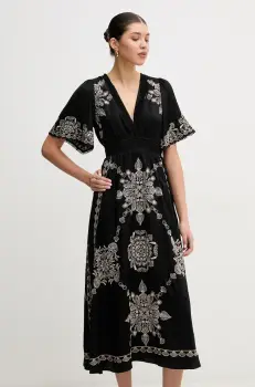 Hale BOB rochie Katalina culoarea negru, midi, evazati, 4YEP642A imagine