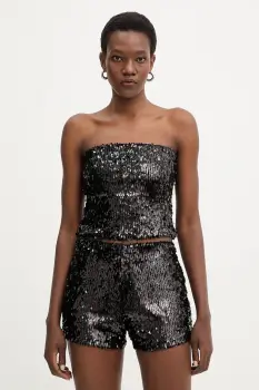 Haveone bluza culoarea negru, uni, RMA-P054 imagine