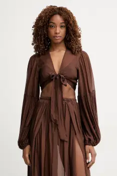 Haveone bluza pentru femei, cu amestec de matase imagine