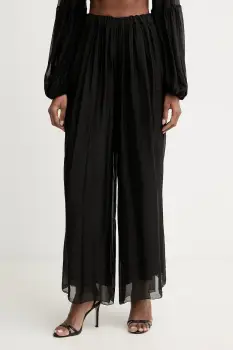 Haveone pantaloni palazzo pentru femei, cu amestec de matase imagine