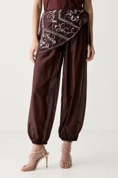 Haveone pantaloni pentru femei cu lyocell imagine