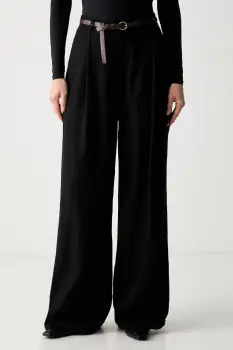 Haveone pantaloni straight pentru femei cu vascoza imagine