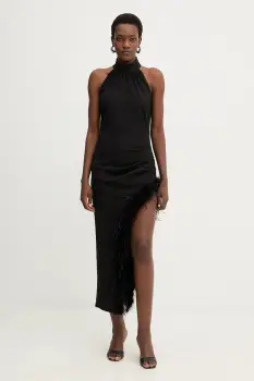 Haveone rochie culoarea negru, maxi, mulata, AVS-P067 imagine