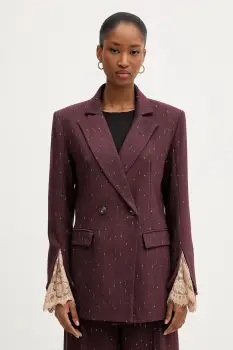 Haveone sacou culoarea bordo, cu doua randuri de nasturi, JGE-P031 imagine