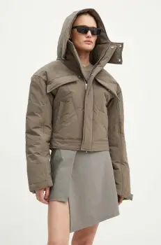 Heliot Emil geaca femei, culoarea verde, de tranzitie, W.02.132.BLK01 imagine