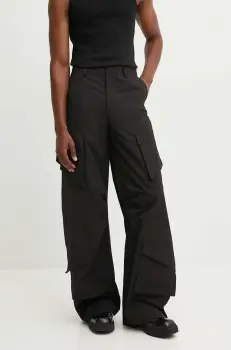 Heliot Emil pantaloni barbati, culoarea negru, cu fason cargo, HE.M.10.160.BLK01 imagine