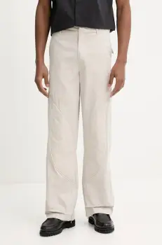 Heliot Emil pantaloni culoarea bej, drept, SS25_M_10_108_ST18_CO imagine