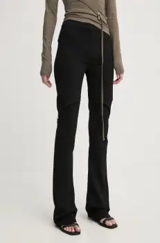 Heliot Emil pantaloni femei, culoarea negru, evazati, high waist, AW24.W.10.177.BLK01 imagine