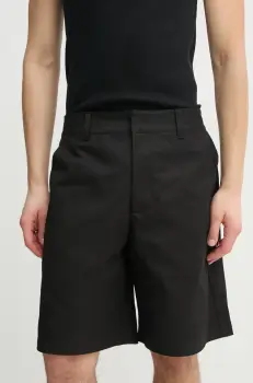 Heliot Emil pantaloni scurti din bumbac culoarea negru, PRESS25_M_10_186_BLK01 imagine