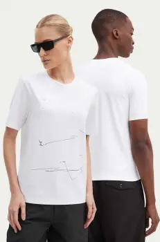 Heliot Emil tricou culoarea alb, cu imprimeu, W.09.126.BLK01 imagine