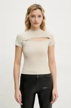 Heliot Emil tricou femei, culoarea bej, SS25_W_13_078_ST18 imagine