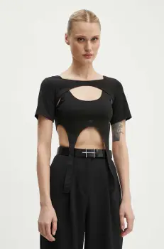 Heliot Emil tricou femei, culoarea negru, HE.W.13.042.BLK01 imagine