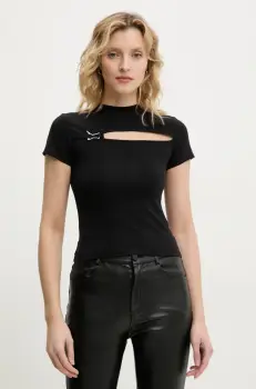 Heliot Emil tricou femei, culoarea negru, SS25_W_13_078_BLK01 imagine