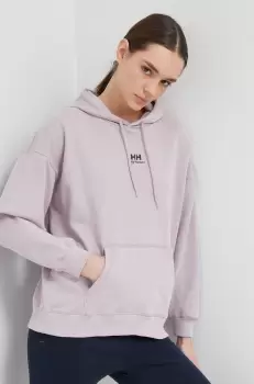 Helly Hansen bluza femei, culoarea roz, cu gluga, neted imagine