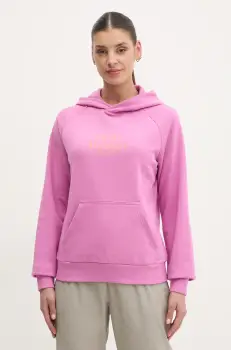 Helly Hansen bluza femei, culoarea violet, cu gluga, cu imprimeu, 54239 imagine