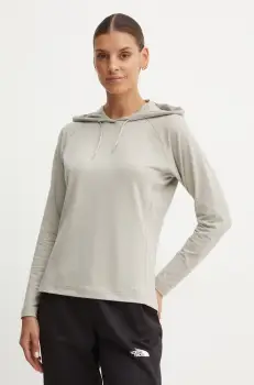 Helly Hansen bluza VERGLAS LIGHT femei, culoarea bej, cu gluga, melanj, 62964 imagine
