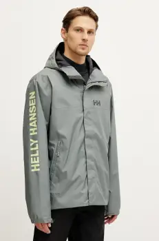 Helly Hansen geaca de ploaie Ervik barbati, culoarea verde, 64032 imagine