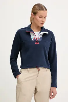 Helly Hansen hanorac fleece DAYBREAKER culoarea bleumarin, cu imprimeu, 49561 imagine