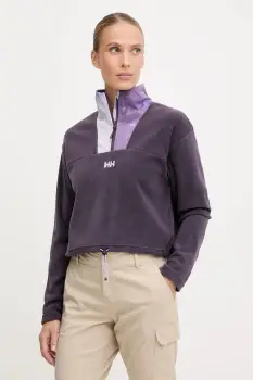 Helly Hansen hanorac fleece DAYBREAKER culoarea violet, cu imprimeu, 49561 imagine