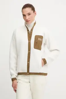 Helly Hansen hanorac fleece IMPERIAL culoarea alb, uni, 63372 imagine