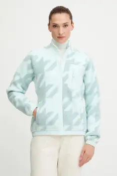 Helly Hansen hanorac fleece IMPERIAL culoarea turcoaz, uni, 63373 imagine