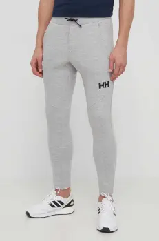 Helly Hansen pantaloni de trening culoarea gri, cu imprimeu imagine