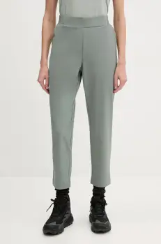 Helly Hansen pantaloni sport Thalia 2.0 femei, culoarea verde, drept, high waist, 34325 imagine