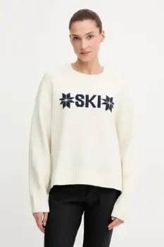 Helly Hansen pulover din amestec de lana BLISS culoarea bej, calduros, 54604 imagine