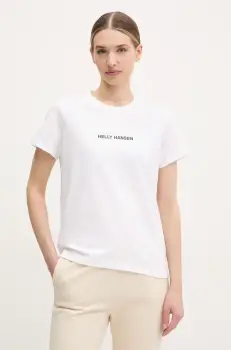 Helly Hansen tricou din bumbac CORE femei, culoarea alb, 54591 imagine