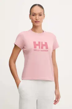 Helly Hansen tricou din bumbac HH LOGO culoarea bej, 54593 imagine