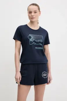 Helly Hansen tricou SKOG femei, culoarea albastru marin, 63083 imagine