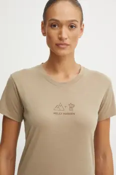 Helly Hansen tricou SKOG femei, culoarea verde, 63083 imagine