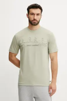 Helly Hansen tricou SKOG RECYCLED GRAPHIC barbati, culoarea verde, cu imprimeu, 63082 imagine