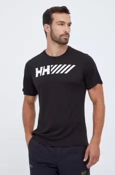 Helly Hansen tricou sport Lifa Tech culoarea negru, cu imprimeu imagine