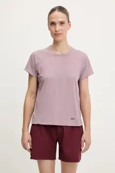 Helly Hansen tricou sport SHINE SOLEN culoarea roz, 49577 imagine