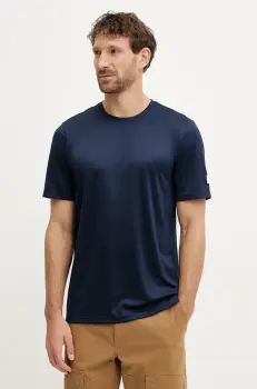 Helly Hansen tricou sport Tech culoarea albastru marin, neted, 49584 imagine