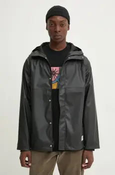 Herschel geaca de ploaie barbati, culoarea negru, de tranzitie imagine