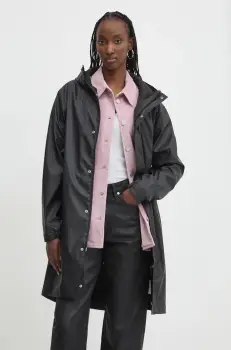 Herschel geaca de ploaie femei, culoarea negru, de tranzitie imagine