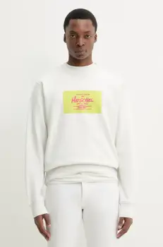 Herschel hanorac de bumbac culoarea bej, cu imprimeu, 50550-05977 imagine