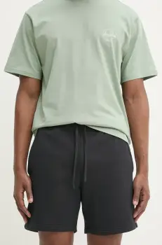 Herschel pantaloni scurti din bumbac barbati, culoarea negru, 50291-00001 imagine