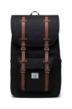 Herschel rucsac Little America Backpack culoarea negru, mare, neted imagine