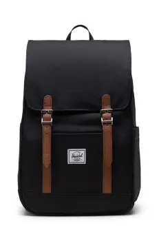 Herschel rucsac Retreat Small Backpack culoarea negru, mare, neted imagine