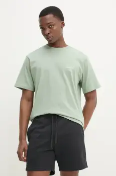 Herschel tricou din bumbac barbati, culoarea verde, cu imprimeu, 50279-01898 imagine