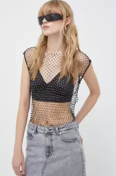 Herskind bluza culoarea negru, cu imprimeu imagine