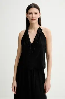 Herskind bluza Tina femei, culoarea negru, cu imprimeu, 5578204 imagine