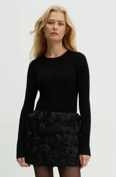 Herskind pulover de lana Camb femei, culoarea negru, light, 5312825 imagine